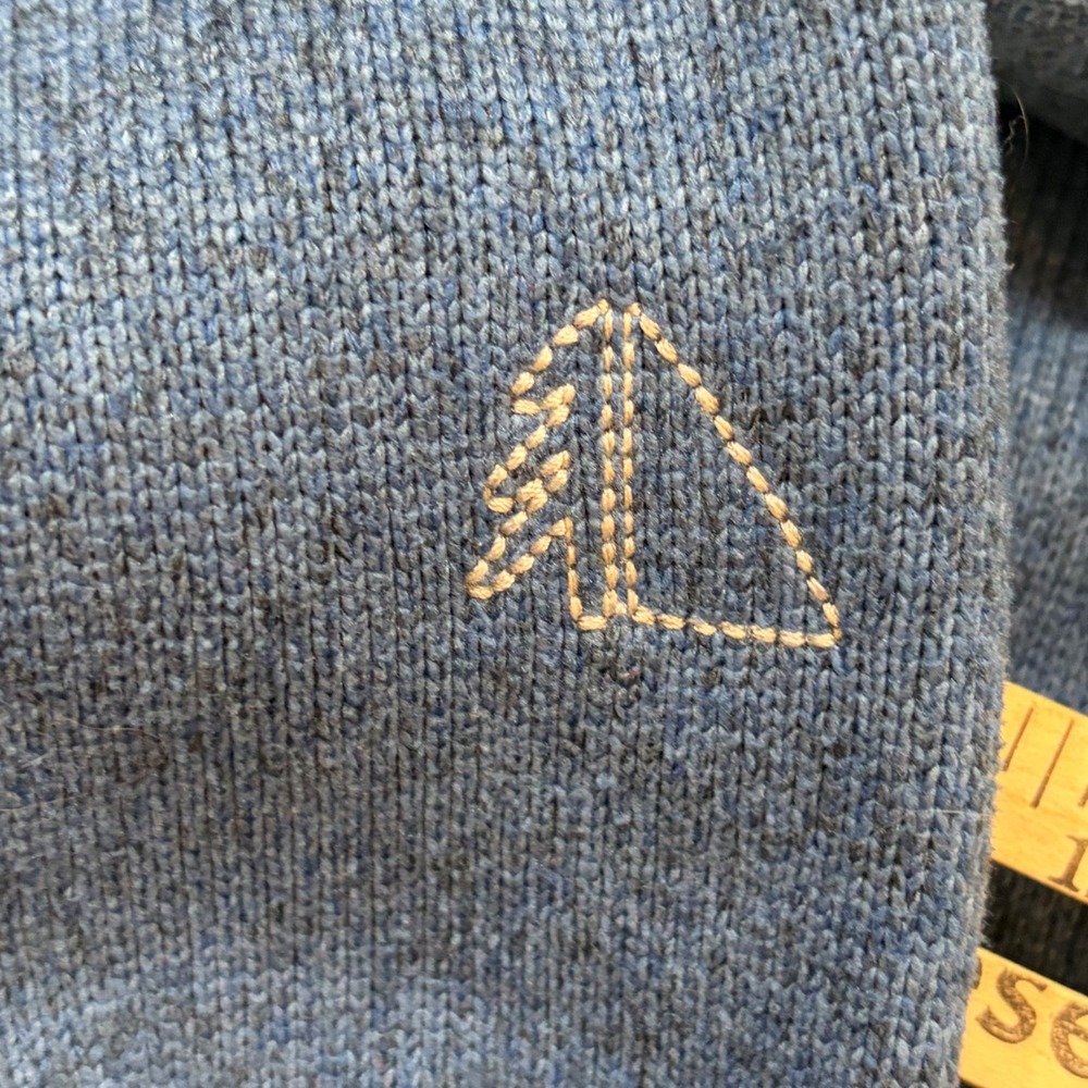 LL Bean Mens XL Sweater Fleece Pullover Blue Snap Neck Slightly Fitted - Picture 4 of 7